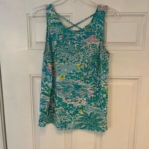 Lily Pulitzer shirt with cross cross back straps  size small